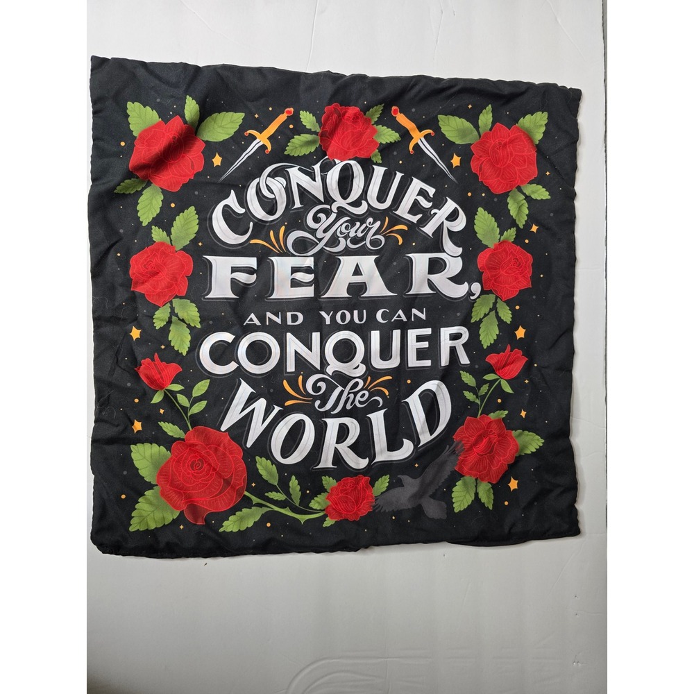 OwlCrate Nevernight Quote Pillow Cover – 18" x 18"